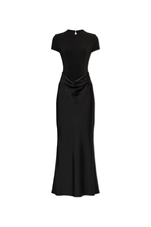 Dress made of combined materials
