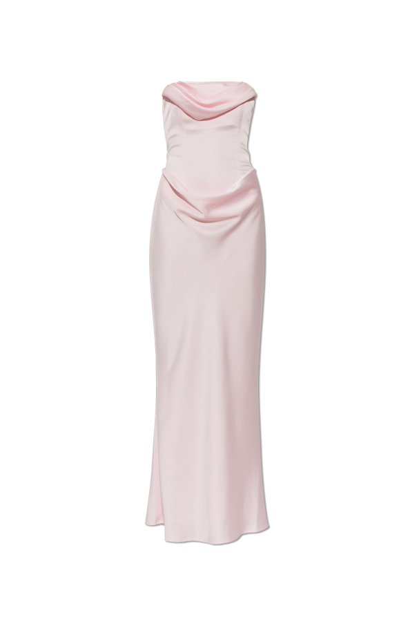 Satin off-shoulder dress od ROTATE