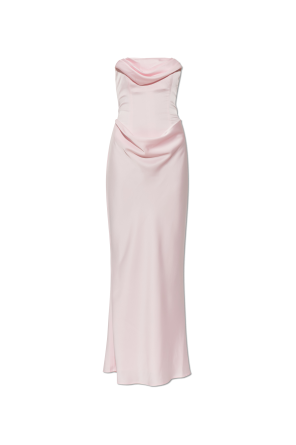 Satin off-shoulder dress