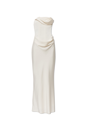 Satin off-shoulder dress
