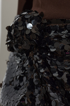 ROTATE Vestido con bajo de lentejuelas