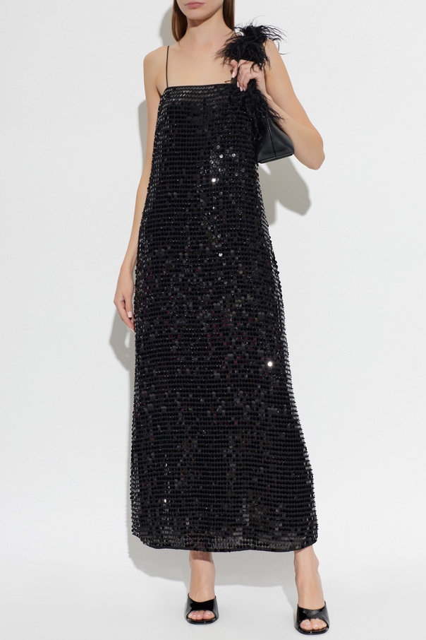 ROTATE Spaghetti-strap sequin dress