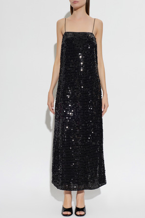 ROTATE Spaghetti-strap sequin dress