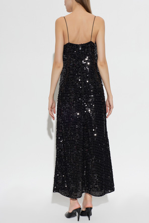 ROTATE Spaghetti-strap sequin dress