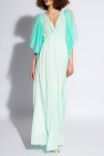 forte forte GREEN Dress with tulle sleeves