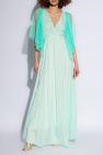 forte forte GREEN Dress with tulle sleeves