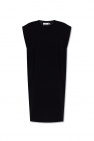 ribbed-knit v-neck dress Nero