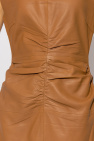 leopard print flared midi strik dress ‘Chia’ leather strik dress
