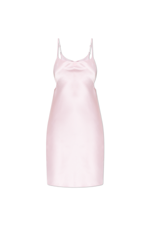 Satynowa sukienka na ramiączkach od Courrèges