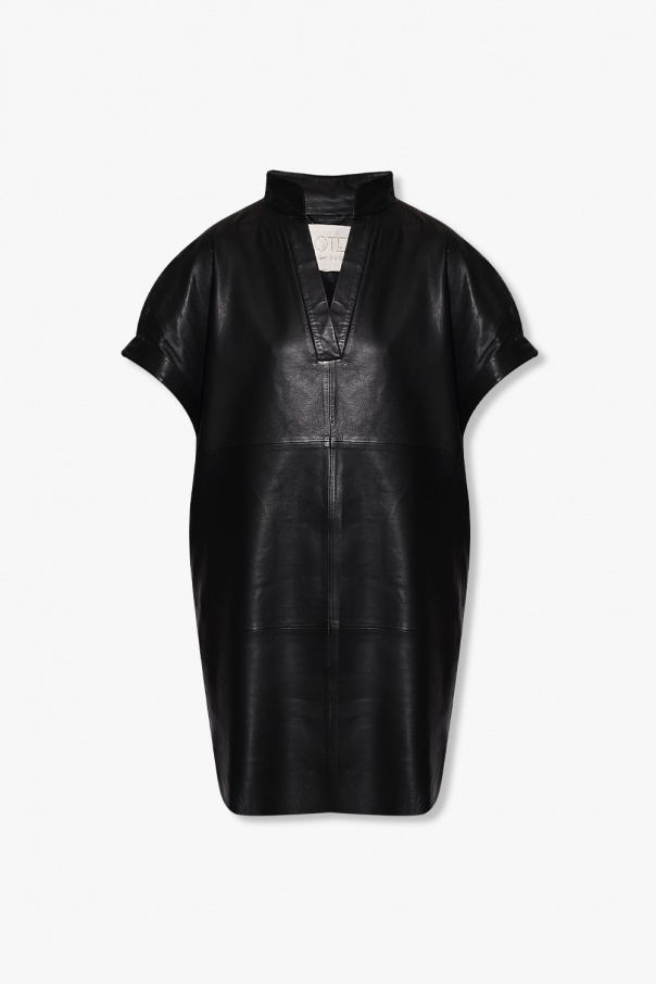 Mesh Polo Dress ‘Emma’ leather dress