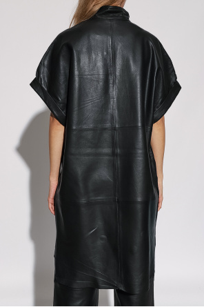 Mesh Polo Dress ‘Emma’ leather dress