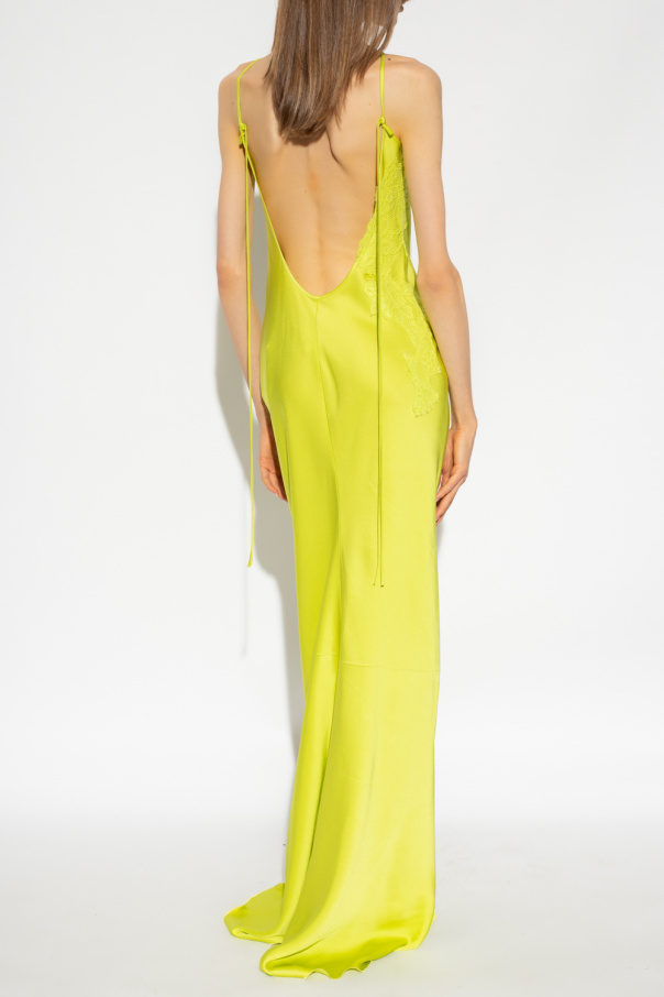 Victoria Beckham BRA DETAIL MAXI DRESS - Cocktail dress / Party dress -  lime/yellow 