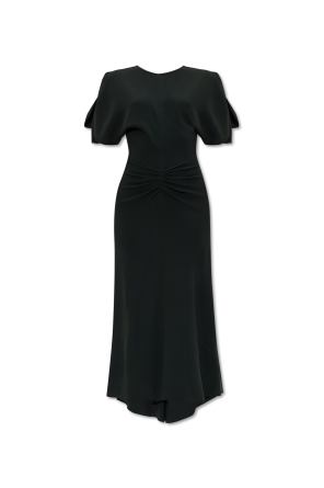 Vestido con drapeado en la cintura