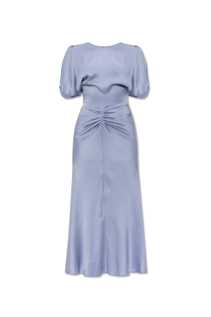 Vestido con drapeado en la cintura