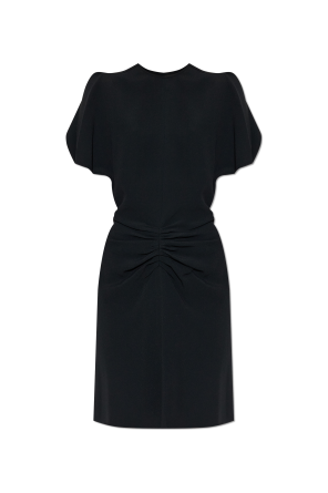 Dress with draping at the waist
