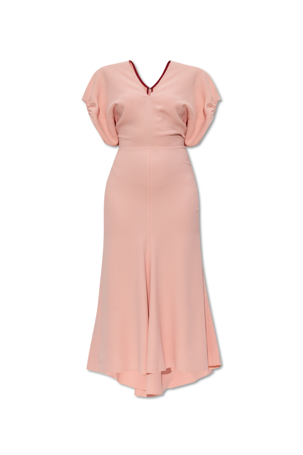Asymmetrical dress with V-neckline od Victoria Beckham