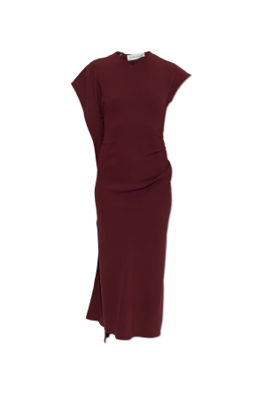 Dress with draping at the waist
