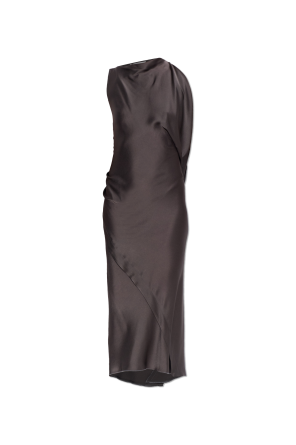 Asymmetrical dress with a slit