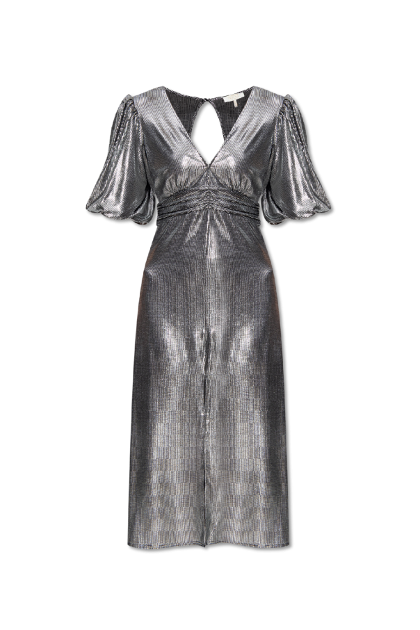 ‘ivetta’ dress with puff sleeves od Bra with metallic finish