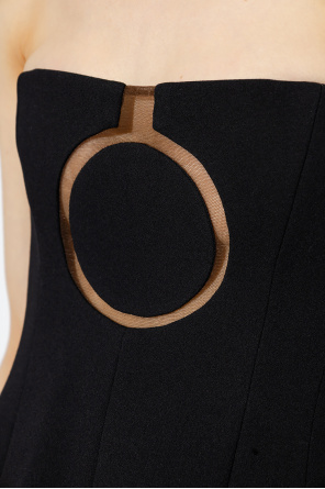 FERRAGAMO DVF Diane von Furstenberg Joey belted-waist mini dress Black