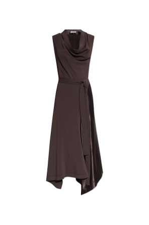 Dress made of combined fabrics