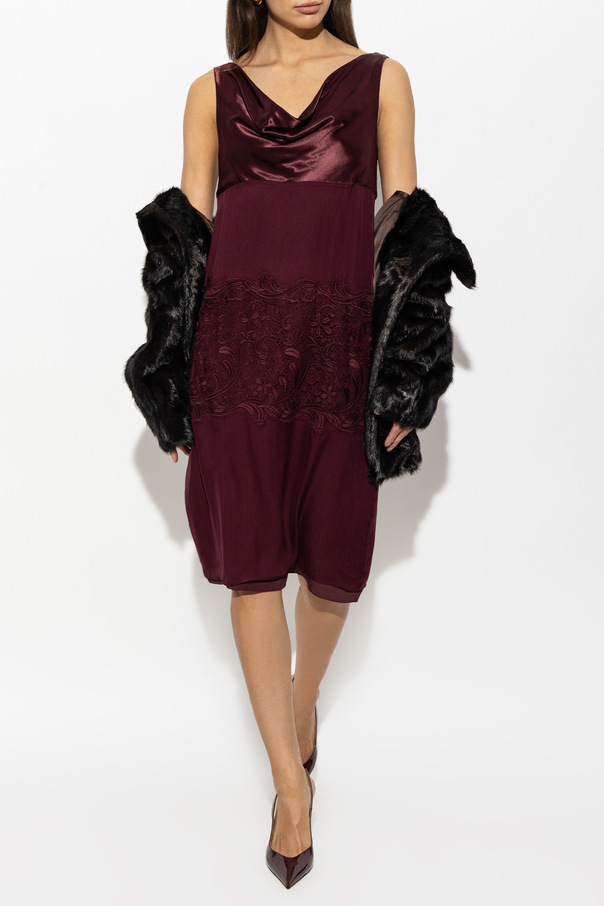 FERRAGAMO Vestido con inserción de encaje