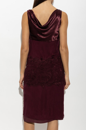FERRAGAMO Vestido con inserción de encaje
