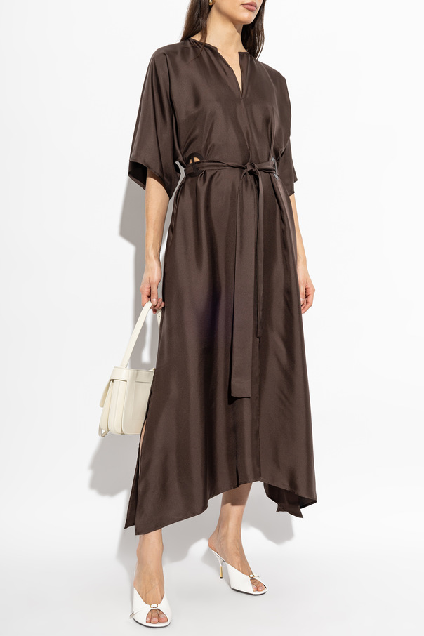 FERRAGAMO Vestido de seda com cinto