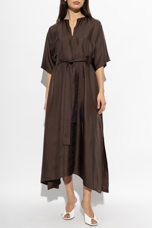 FERRAGAMO Vestido de seda com cinto