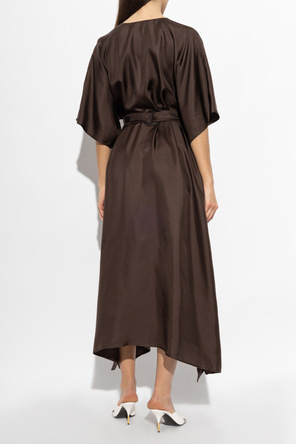 FERRAGAMO Vestido de seda com cinto
