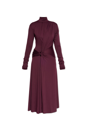 Dress with a stand-up collar