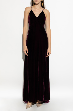 forte_forte Vestido de terciopelo de tirantes