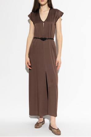 forte_forte Vestido acetinado com cinto