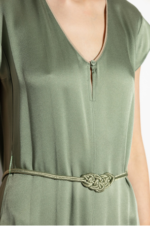 forte_forte Vestido de cetim com cinto