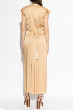 forte_forte Vestido satinado con cinturón