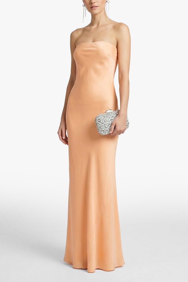 forte_forte Satin off-the-shoulder dress