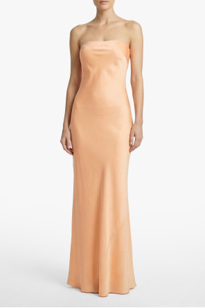 forte_forte Satin off-the-shoulder dress