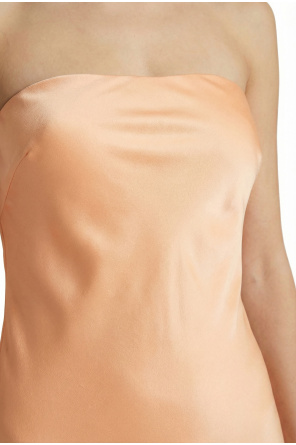 forte_forte Satin off-the-shoulder dress