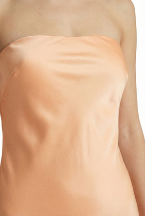 forte_forte Satin off-the-shoulder dress