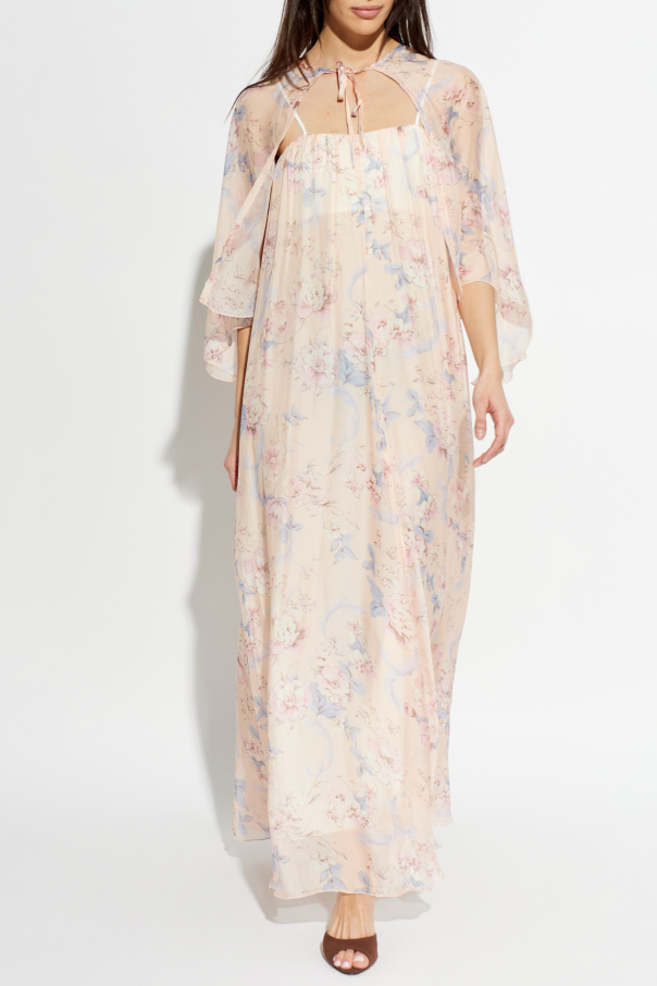 forte_forte Two-piece dress with floral motif