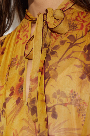 forte_forte Dress with a botanical motif