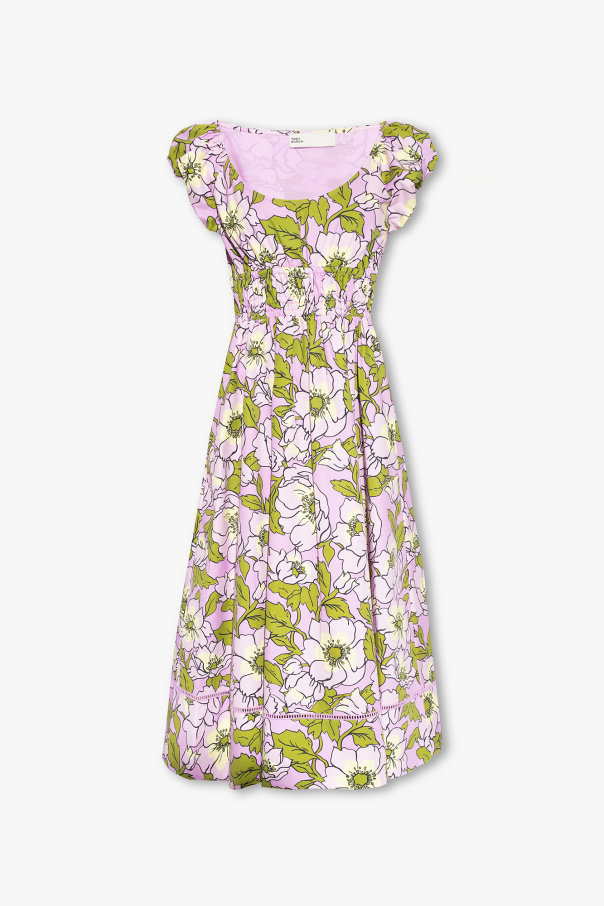Tory Burch waves dress with floral motif