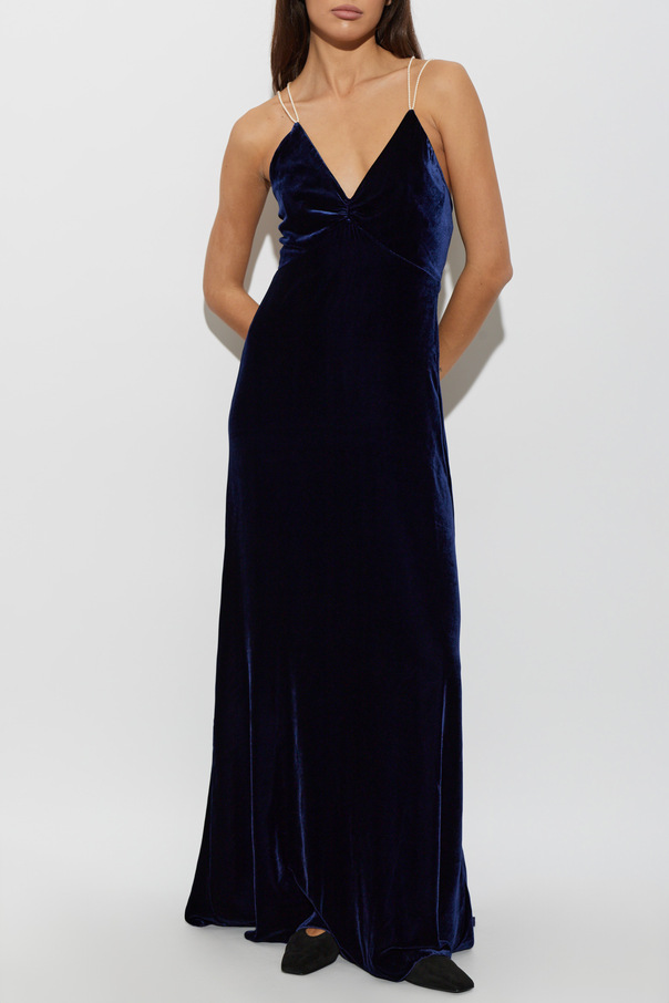 forte_forte Samtkleid mit Trägern