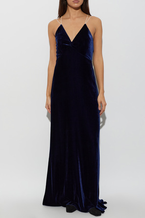 forte_forte Samtkleid mit Trägern