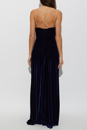 forte_forte Samtkleid mit Trägern
