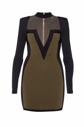 Dress with a transparent insert od Balmain