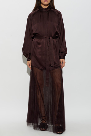 forte_forte Vestido de seda con cinturón