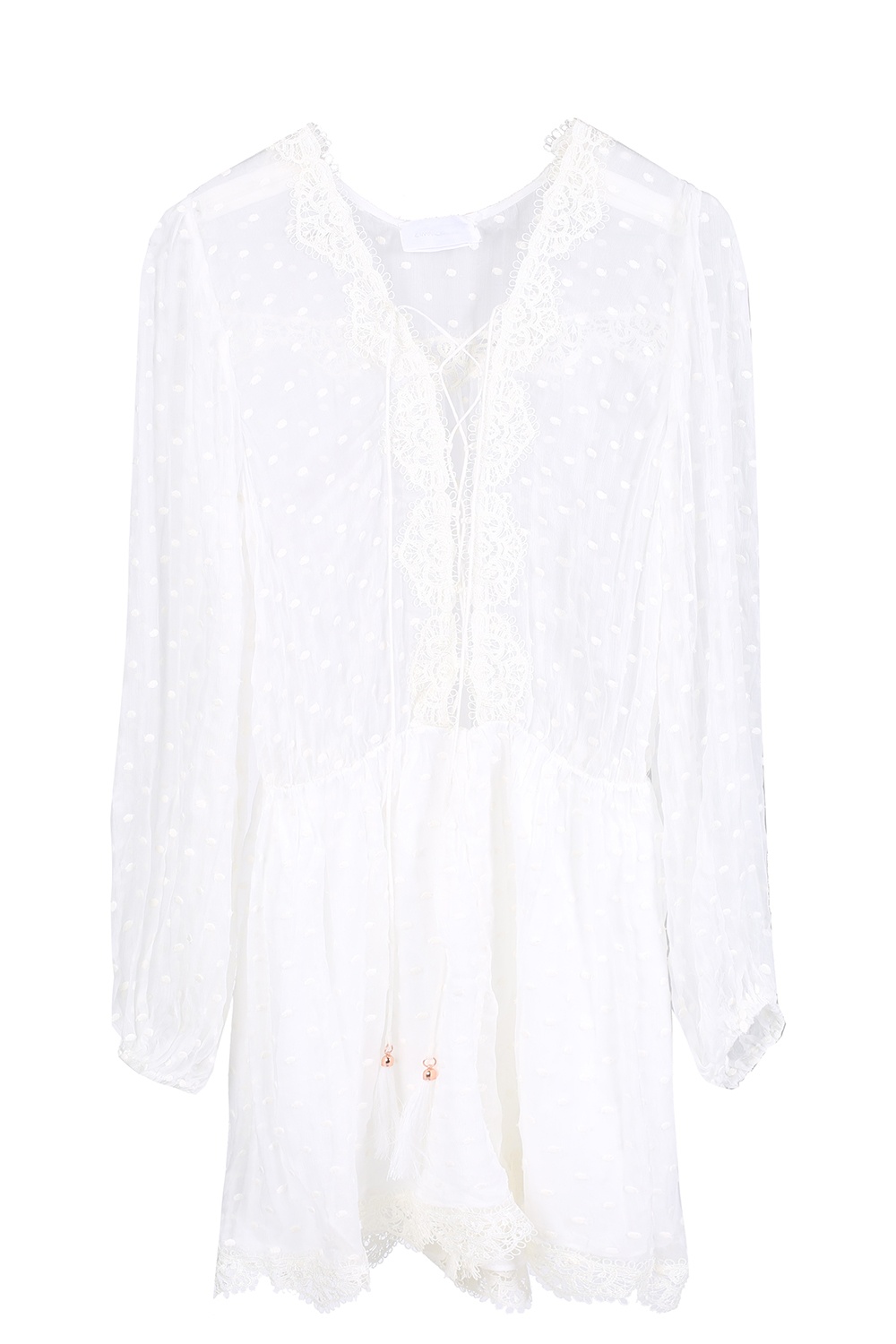 zimmermann white polka dot dress