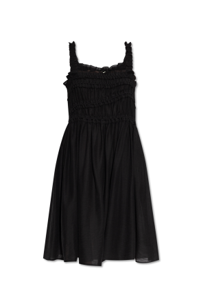 Strappy dress with draping