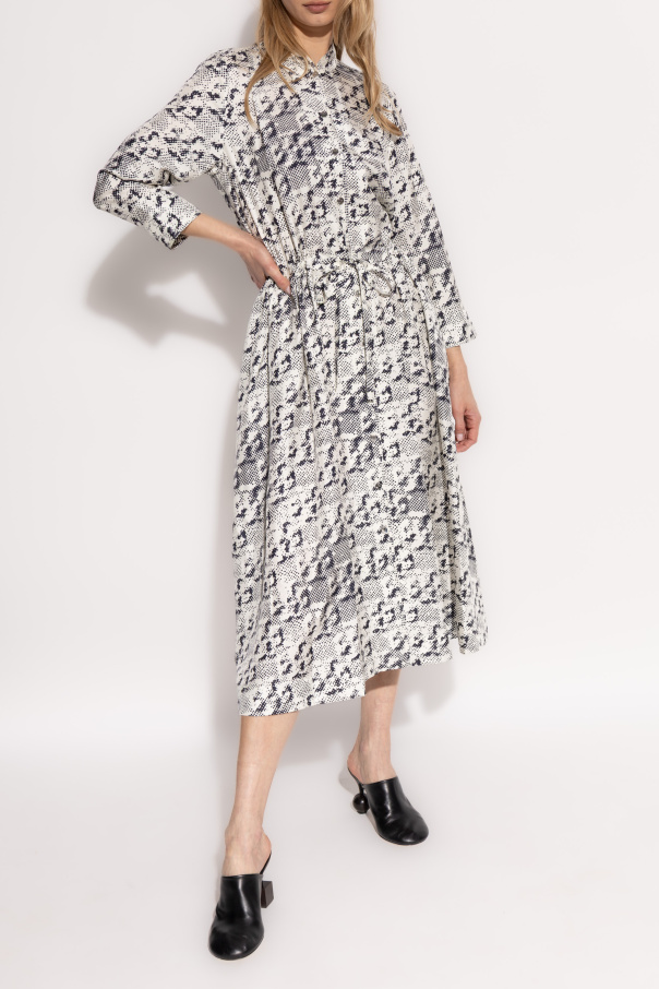Tory Burch Vestido con cintura ajustable con cordón.